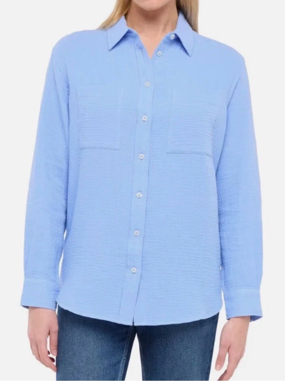 Gap Ladies’ Gauze Button up Shirt- Size XXL